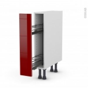 Meuble De Cuisine Range Epice Epoxy Ivia Rouge 1 Porte L15 X H70 X P58 Cm