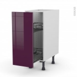 Meuble De Cuisine Range Epice Epoxy Keria Aubergine 1 Porte L30 X H70 X P58 Cm
