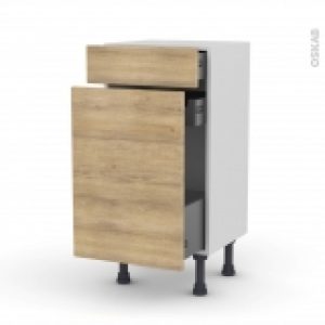 Meuble De Cuisine Range Epice Hosta Chene Naturel 3 Tiroirs L40 X H70 X P37 Cm