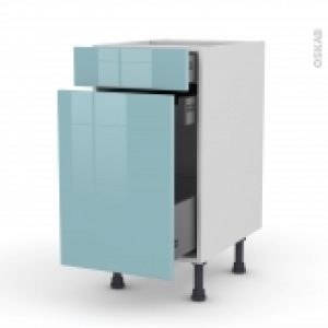 Meuble De Cuisine Range Epice Keria Bleu 3 Tiroirs L40 X H70 X P58 Cm