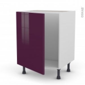 Meuble De Cuisine Sous Evier Keria Aubergine 1 Porte L60 X H70 X P58 Cm