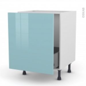 Meuble De Cuisine Sous Evier Keria Bleu 1 Porte Coulissante L60 X H70 X P58 Cm