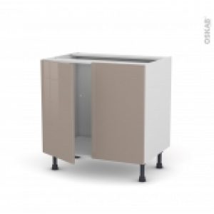 Meuble De Cuisine Sous Evier Keria Moka 2 Portes L80 X H70 X P58 Cm