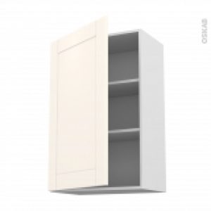 Meuble De Cuisine Sur Hotte Pour Hotte Encastrable Haut Ouvrant Filipen Ivoire 1 Porte L60 X H92 X P37 Cm