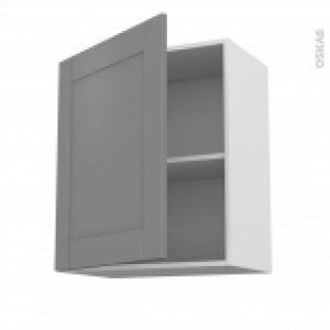 Meuble De Cuisine Sur Hotte Pour Hotte Encastrable Haut Ouvrant Filipen Gris 1 Porte L60 X H70 X P37 Cm