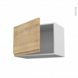 Meuble De Cuisine Sur Hotte Pour Hotte Encastrable Haut Ouvrant Ipoma Chene Naturel 1 Porte L60 X H41 X P37 Cm