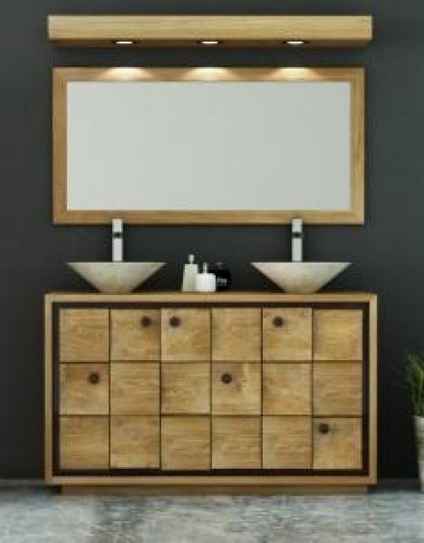 Meuble de salle de bain MERIDA L140 cm en teck