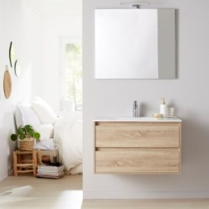 Meuble de salle de bain + miroir 80 Siris…