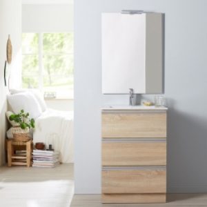 Meuble de salle de bain à poser chêne oak…