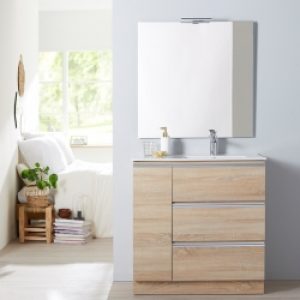 Meuble de salle de bain à poser oak…