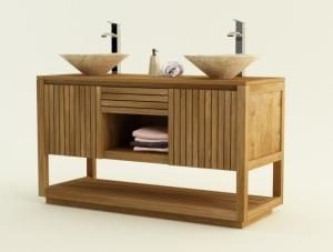 Meuble de salle de bain VARESE L140 cm en teck