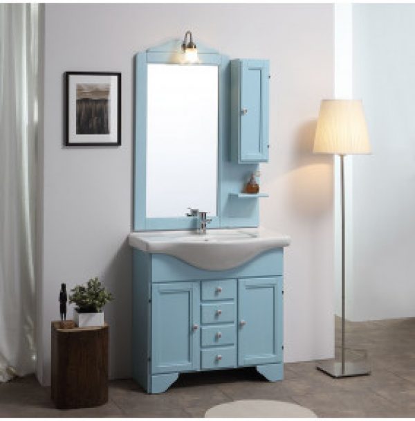 MEUBLE DE SALLE DE BAINS CM 85 CM DÉCAPE’ BLEU LAVANDE