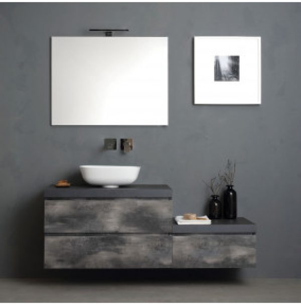 MEUBLE DE SALLE DE BAINS MODULABLE DE 150 CM AVEC LAVABO D&rsquo;AMEUBLEMENT