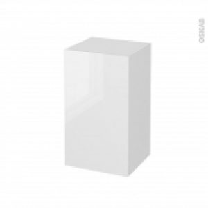 Meuble De Salle De Bains Rangement Bas Bora Blanc 1 Porte L40 X H70 X P37 Cm