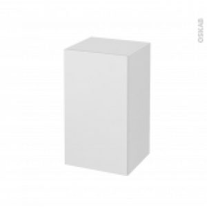 Meuble De Salle De Bains Rangement Bas Ginko Blanc 1 Porte L40 X H70 X P37 Cm