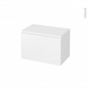 Meuble De Salle De Bains Rangement Bas Ipoma Blanc Mat 1 Porte L60 X H41 X P37 Cm