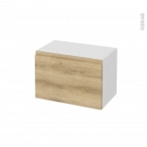 Meuble De Salle De Bains Rangement Bas Ipoma Chene Naturel 1 Porte L60 X H41 X P37 Cm