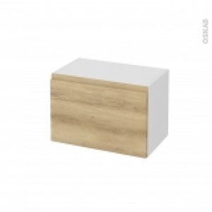 Meuble De Salle De Bains Rangement Bas Ipoma Chene Naturel 1 Tiroir L60 X H41 X P37 Cm