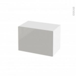 Meuble De Salle De Bains Rangement Bas Ivia Gris 1 Porte L60 X H41 X P37 Cm
