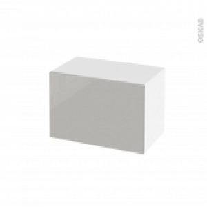 Meuble De Salle De Bains Rangement Bas Ivia Gris 1 Tiroir L60 X H41 X P37 Cm
