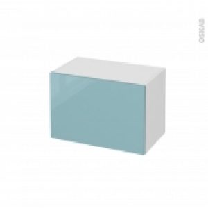 Meuble De Salle De Bains Rangement Bas Keria Bleu 1 Tiroir L60 X H41 X P37 Cm
