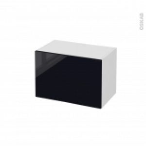 Meuble De Salle De Bains Rangement Bas Keria Noir 1 Tiroir L60 X H41 X P37 Cm