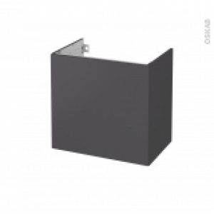 Meuble De Salle De Bains Sous Vasque Ginko Gris 1 Porte Cotes Decors L60 X H57 X P40 Cm