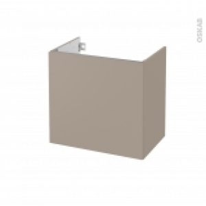 Meuble De Salle De Bains Sous Vasque Ginko Taupe 1 Porte Cotes Decors L60 X H57 X P40 Cm