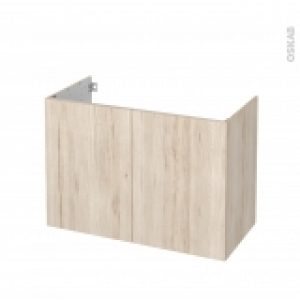 Meuble De Salle De Bains Sous Vasque Ikoro Chene Clair 2 Portes Cotes Decors L100 X H70 X P50 Cm