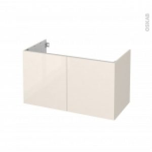 Meuble De Salle De Bains Sous Vasque Keria Ivoire 2 Portes Cotes Decors L100 X H57 X P50 Cm