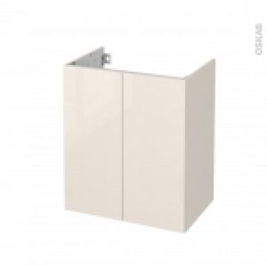 Meuble De Salle De Bains Sous Vasque Keria Ivoire 2 Portes Cotes Decors L60 X H70 X P40 Cm