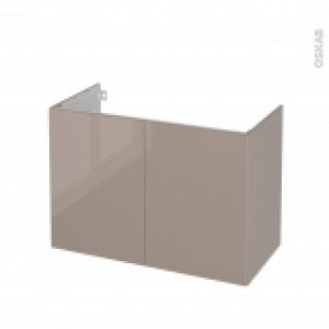 Meuble De Salle De Bains Sous Vasque Keria Moka 2 Portes Cotes Decors L100 X H70 X P50 Cm