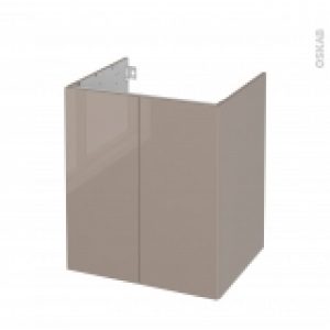 Meuble De Salle De Bains Sous Vasque Keria Moka 2 Portes Cotes Decors L60 X H70 X P50 Cm