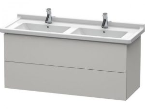 Meuble Double Vasque Duravit L-Cube suspendu 1220×469 mm Gris Dolomite Brillant LC626703838