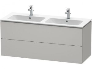 Meuble Double Vasque Duravit L-Cube suspendu 1290×481 mm Pin Argent LC625803131