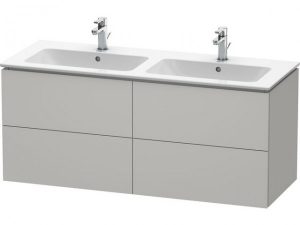 Meuble Double Vasque Duravit L-Cube suspendu 1290×481 mm Pin Argent LC625903131