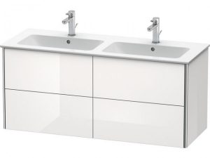 Meuble Double Vasque Duravit XSquare pour ME by Starck 233613 Gris Dolomite Brillant 560x1280x478mm