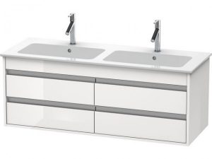 Meuble Double Vasque suspendu Duravit Ketho pour 233613 Pin Terra 1270 mm