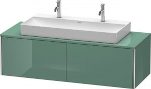 Meuble Double Vasque suspendu Duravit XSquare pour 235010 Gris Dolomite Brillant 1400 mm