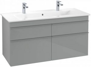 Meuble Double Vasque Villeroy et Boch Venticello 1153 x 590 x 502 mm Verre Terra A92903RT