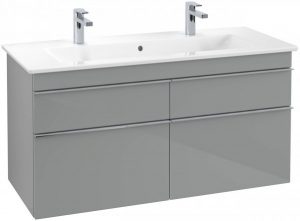 Meuble Double Vasque Villeroy et Boch Venticello 1153 x 590 x 502 mm Verre Terra A92901RT