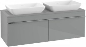 Meuble Double Vasque Villeroy et Boch Venticello 1257 x 436 x 502 mm Verre Terra A94901RT