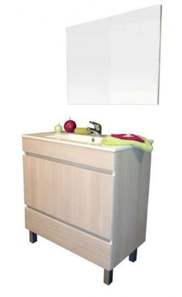 Meuble lavabo LANCELO crème largeur 120cm à poser – Prix net livré chez vous – – Ondée