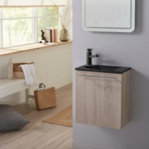 Meuble lave-mains complet couleur chêne…