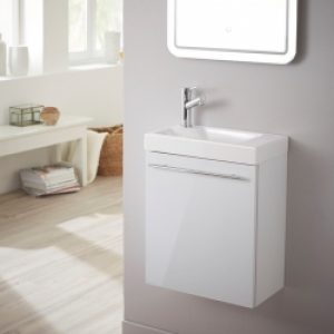 Meuble lave-mains design couleur blanc…