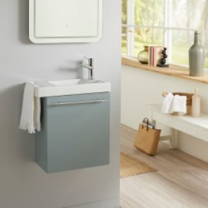 Meuble lave-mains Vert de gris avec porte…