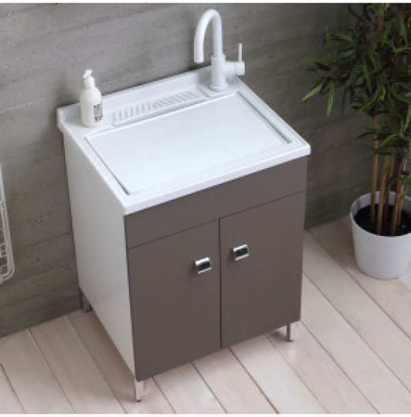 MEUBLE LAVOIR MODERNE 60X50 DE BUANDERIE AVEC VASQUE PROFONDE