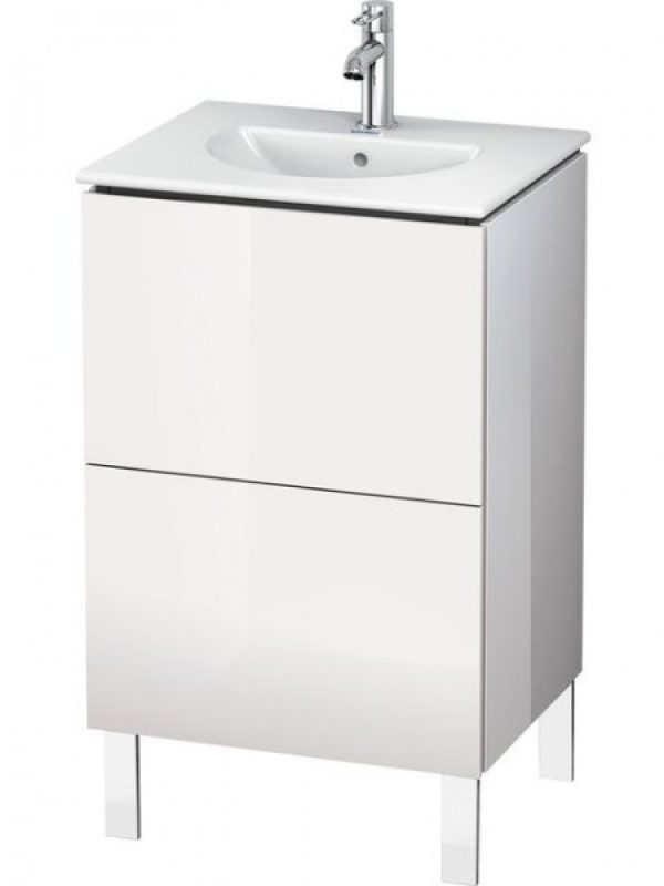 Meuble Pour Lavabo Encastrable Duravit L-Cube à poser 520×419 mm Pin Argent