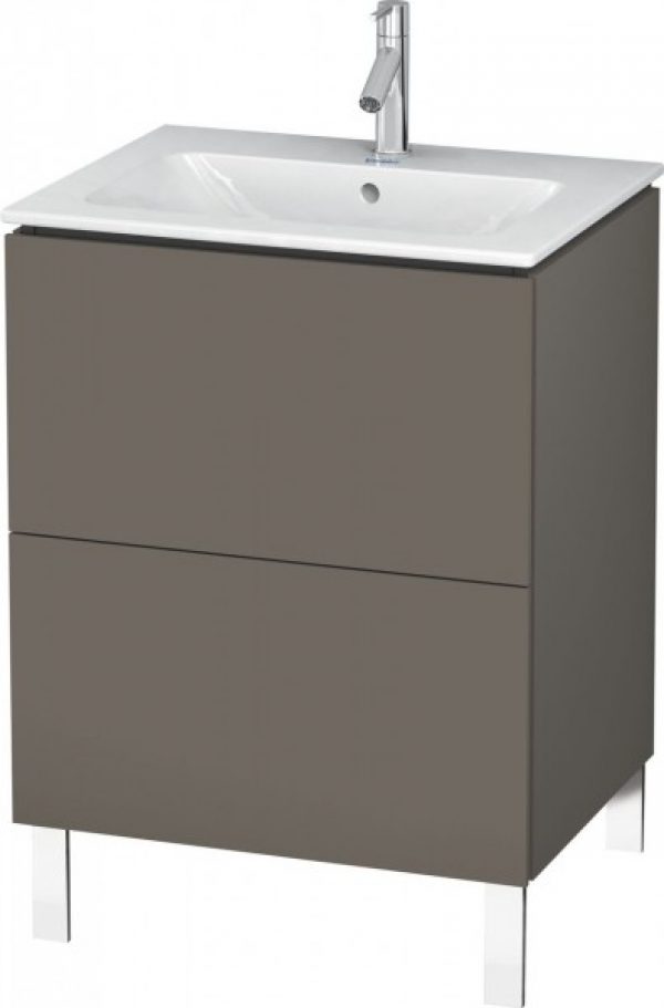 Meuble Pour Lavabo Encastrable Duravit L-Cube à poser 620×481 mm Pin Argent LC662503131