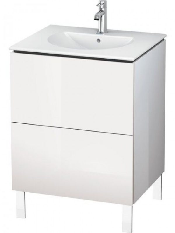 Meuble Pour Lavabo Encastrable Duravit L-Cube à poser 620×514 mm Pin Argent
